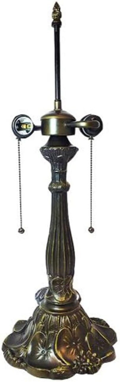 Lily Metal Lamp Base, Dark Bronze Finish With Gold Highlights, Nicely Weighted, 22" Tall